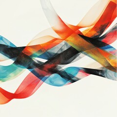 Poster - Flowing lines metaphor for persuasive presentation abstract art digital creation colorful environment dynamic viewpoint