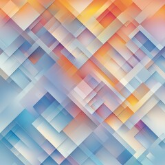 Poster - Dynamic geometric pattern with vibrant diamond shapes abstract art composition digital environment high-resolution viewpoint visual stimulation