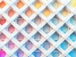 Poster - Geometric pattern design featuring vibrant square grids digital artwork modern minimalism studio environment engaging visuals