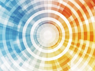 Poster - Vibrant geometric patterns with concentric circles abstract art digital design colorful gradients high-resolution visual depth