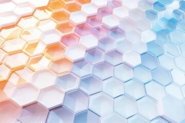 Aufkleber - Vibrant geometric patterns with hexagonal shapes abstract background digital art modern design high-resolution visuals
