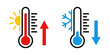 © ValGraphic - Thermometer temperature up and down icon