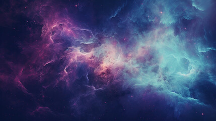 Wall Mural - Cosmic Nebula: A Colorful Space Adventure