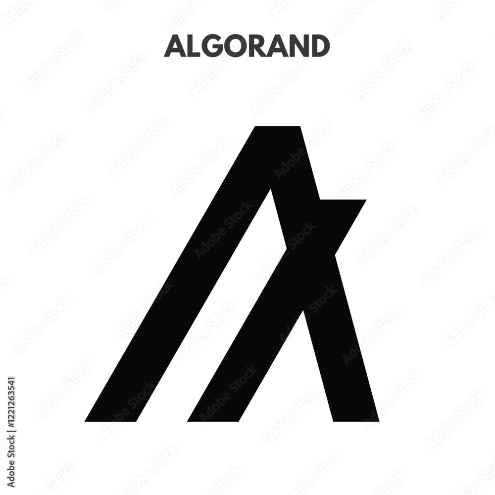 ALGO, Algorand coin vector flat design icon logo Stock Vector | Adobe Stock