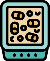 Poster - Petri dish containing bacteria colonies being analyzed in laboratory for medical research