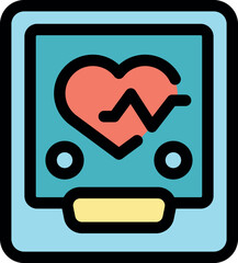 Poster - Portable heart rate monitor displaying heartbeat on screen, ideal for fitness tracking and health monitoring