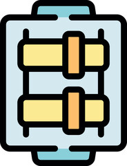 Poster - double circuit breaker is controlling and protecting electrical circuits, ensuring safety in residen