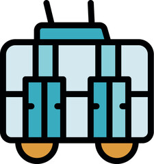 Poster - Cable car transporting passengers, aerial tramway, urban transportation system