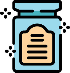 Poster - Sparkling clean jar with blank label, ready for product information and branding
