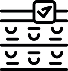 Poster - Braille cells with check mark showing correction or approval of writing for visually impaired people