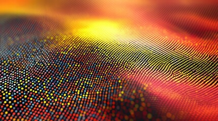 Poster - Vibrant patterns emerge from a close up view of colored dots arranged in a stunning gradient display