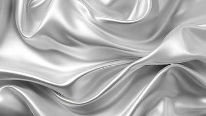 Poster - Silver silk cloth texture