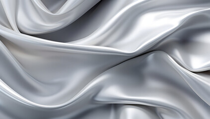 Poster - Silver silk cloth texture