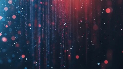 Poster - Bright circular lights in red and blue form an enchanting abstract background with depth and texture