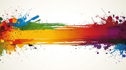 Poster - Colorful splashes blend to create an inspiring backdrop that ignites creativity