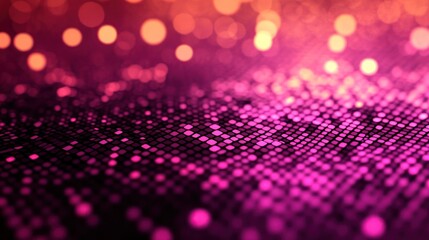 Poster - Vibrant pink and purple dots create a lively, illuminated backdrop