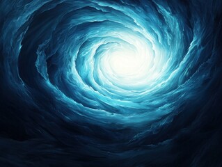 Poster - Abstract swirling glowing lines representing future medicine in a vibrant modern environment