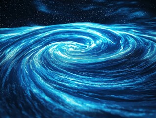 Poster - Abstract swirling glowing lines representing future medicine vibrant digital art cosmic environment modern viewpoint
