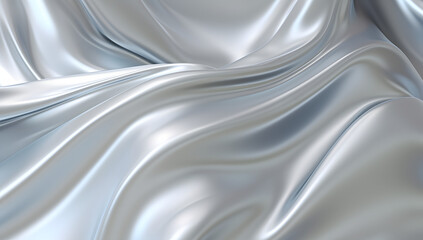Poster - Silver silk cloth texture