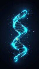 Poster - Abstract biotech fusion symbol digital realm graphic design sleek environment futuristic viewpoint