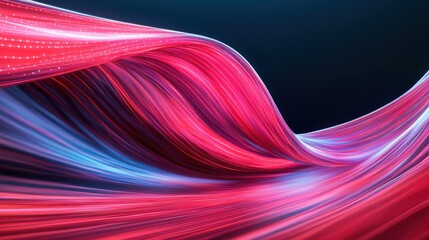 Poster - Dynamic abstract glowing bloodstream flowing through digital networks advanced technology concept futuristic environment