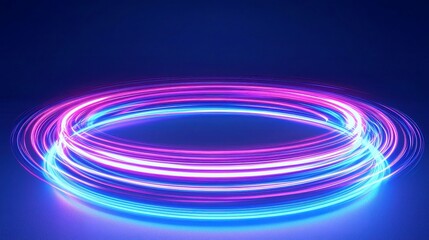 Poster - Gradient Orbital Rings Motion Background, fluidly moving layered rings, sleek space-inspired design, vibrant colors, dynamic motion, immersive visuals, high-resolution quality