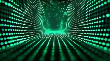 Poster - Futuristic Data Grid Animation, dynamic interconnections of lines and nodes, ideal for corporate presentations or sci-fi visuals, conveying innovation and connectivity
