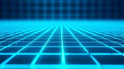 Poster - High-Tech Data Grid Motion Background, dynamic interconnected lines and nodes in fluid motion, ideal for corporate presentations or futuristic visual themes