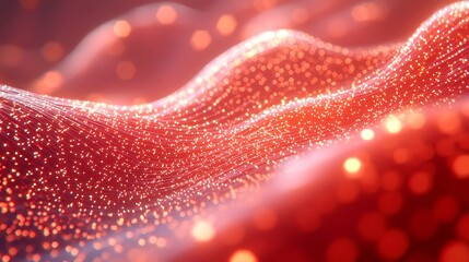 Poster - Dynamic Fiber Optic Motion, glowing threads intertwining in a captivating display, creating a futuristic tech atmosphere in vibrant Ultra HD.