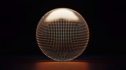 Poster - Glowing Pulsing Sphere, a vibrant 3D orb with rhythmic dot patterns expanding and contracting, creating a mesmerizing visual experience in Ultra HD quality.
