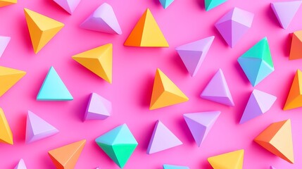 Poster - Dynamic Colorful Triangular Prism Animation, a vivid geometric display rotating seamlessly, radiating creativity and energy in a captivating motion background.