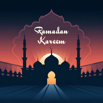 Ramadan Kareem islamic greeting card design background