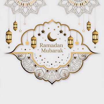 Ramadan Kareem islamic greeting card design background
