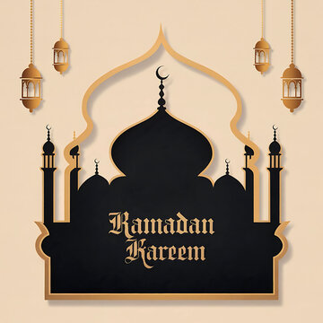 Ramadan Kareem islamic greeting card design background