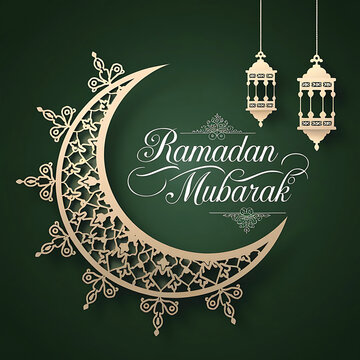 Ramadan Kareem islamic greeting card design background