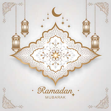 Ramadan Kareem islamic greeting card design background