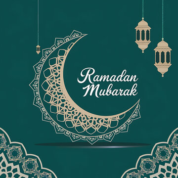 Ramadan Kareem islamic greeting card design background