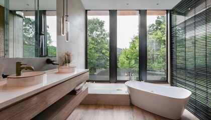 Wall Mural - bathroom with bathtub