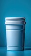 © Prime Stox - Modern Blue Disposable Cup on Bright Blue Background