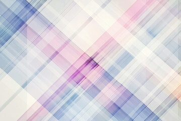 Poster - Modern plaid pattern with overlapping transparent pastel lines on a light gray background featuring depth and gradients