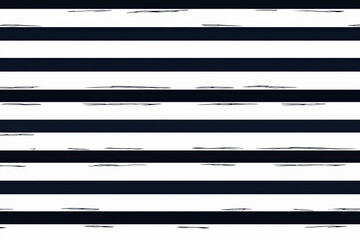 Poster - Nautical stripe pattern featuring alternating navy blue and white lines for a clean and elegant aesthetic