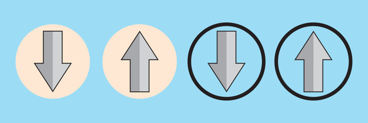 Fototapete - Swipe icon set. Swipe up arrow icons. Arrow buttons for social media. Scroll pictogram. Web icons. Vector illustration.