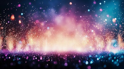 Poster - A mesmerizing display of vibrant colors and sparkling lights, creating an enchanting atmosphere perfect for celebrations and artistic projects.