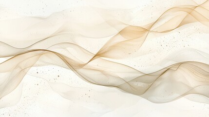 Poster - a wave of light brown color with a white background