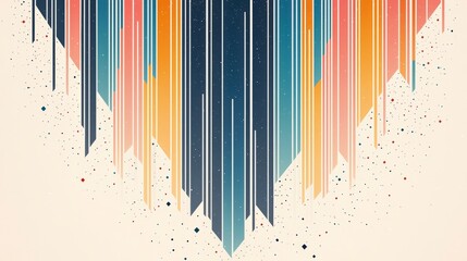 Poster - A vibrant abstract artwork featuring colorful vertical lines and splashes, creating a modern and dynamic visual effect, perfect for digital designs.
