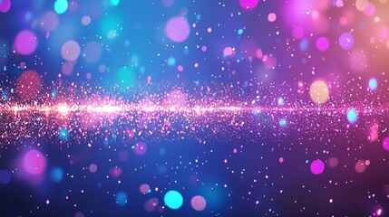 Poster - A vibrant display of colorful bokeh lights creating a dynamic and enchanting atmosphere, perfect for backgrounds or creative design projects.