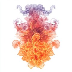 Poster - An abstract representation of colorful smoke creating mesmerizing patterns. Ideal for artistic backgrounds, design projects, or visual effects.