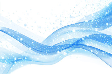 Poster - Abstract light blue wave background with sparkling bokeh effect
