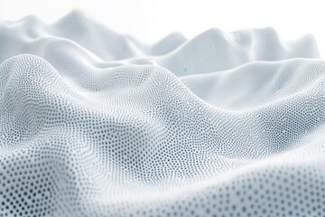 Poster - Abstract digital wave design with mesh pattern, concept of futuristic technology and digital art