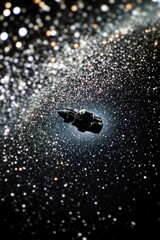 Wall Mural - a space ship floats through a galaxy filled with stars, a beautiful celestial scene